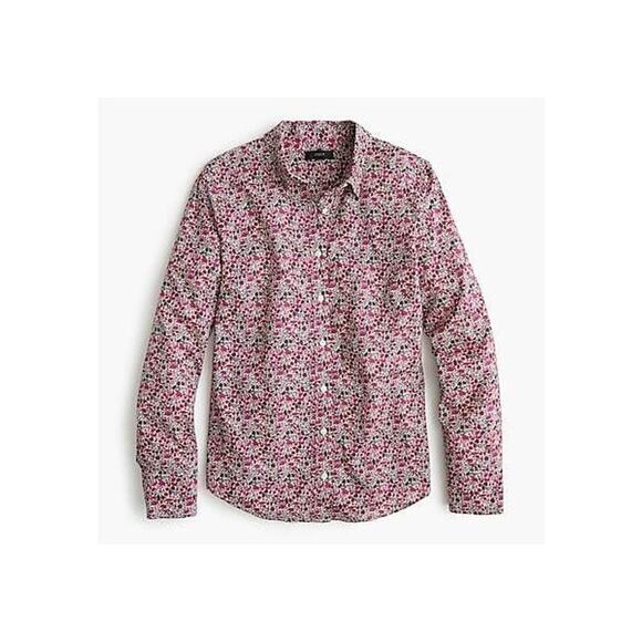 J.Crew x Liberty London Slim Perfect Button Down Shirt Floral Pink Fuchsia – 6 - Picture 4 of 14